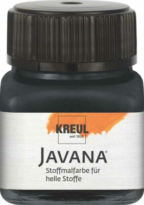 KREUL Javana Stoffmalfarbe für helle Stoffe Schwarz 20 ml