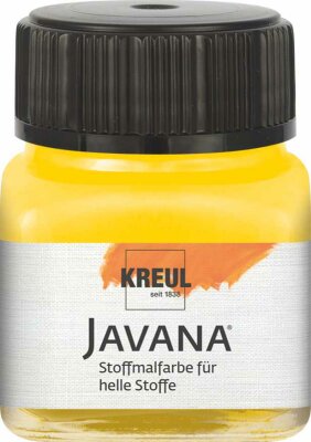 KREUL Javana Stoffmalfarbe für helle Stoffe Goldgelb 20 ml