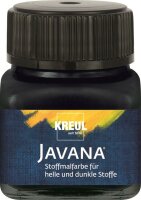 KREUL Javana Stoffmalfarbe für helle und dunkle Stoffe Schwarz 20 ml