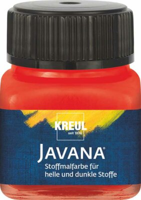 KREUL Javana Stoffmalfarbe für helle und dunkle Stoffe Rot 20 ml