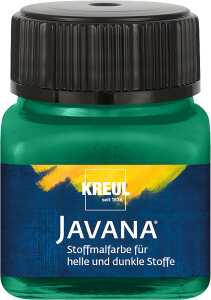 KREUL Javana Stoffmalfarbe für helle u dunkle Stoffe Dunkelgrün 20 ml
