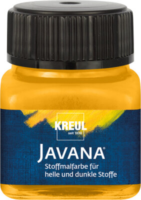 KREUL Javana Stoffmalfarbe für helle und dunkle Stoffe Goldgelb 20 ml