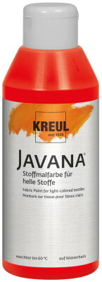 KREUL Javana Stoffmalfarbe für helle Stoffe Rot 250 ml