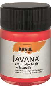 KREUL Javana Stoffmalfarbe für helle Stoffe Hellrot 50 ml