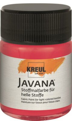 KREUL Javana Stoffmalfarbe für helle Stoffe Karminrot 50 ml