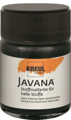 KREUL Javana Stoffmalfarbe für helle Stoffe Schwarz 50 ml