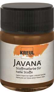 KREUL Javana Stoffmalfarbe für helle Stoffe Dunkelbraun 50 ml