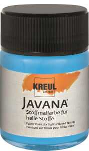 KREUL Javana Stoffmalfarbe für helle Stoffe Leuchtblau 50 ml