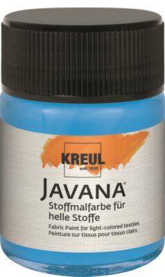 KREUL Javana Stoffmalfarbe für helle Stoffe Azurblau 50 ml