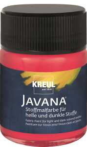 KREUL Javana Stoffmalfarbe für helle und dunkle Stoffe Cherry 50 ml