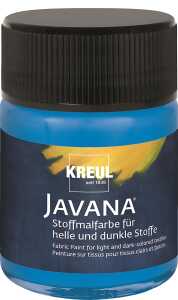 KREUL Javana Stoffmalfarbe für helle und dunkle Stoffe Blau 50 ml