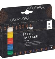 KREUL Textil Marker Opak medium 5er Set