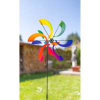 HQ Windspiel Design Line Windmill Rainbow Swirl