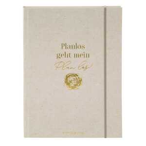 Goldbuch Notizbuch Wortreich Planlos geht mein Plan los