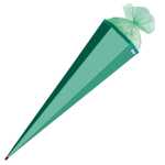 Roth Basteltüte, mint, 85 cm, eckig, Rot(h)-Spitze, Tüllverschluss