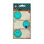 Roth Buchetiketten Smiley, ca. 7,5x4,5 cm, 3x3 Etiketten