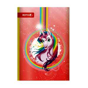 Roth Muttihefte/ Oktavhefte, A6, 64 Seiten liniert, Einhornportrait,