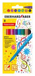 Faserschreiberetui 8ST Glitzer sortiert EBERHARD FABER 551008