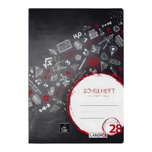 LANDRÉ Schulheft A4, 16 Blatt, 80 g/m², Lineatur 28