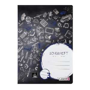 LANDRÉ Schulheft A4, 16 Blatt, 80 g/m², Lineatur 3 (liniert)