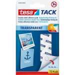 tesa Tack Klebestücke - 72 Pads, ablösbar, transparent