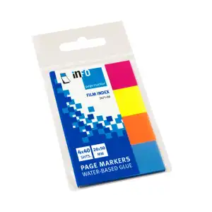 Pagemarker Film Index Fol 4 Farben 4x20x50mm 40 Bl.