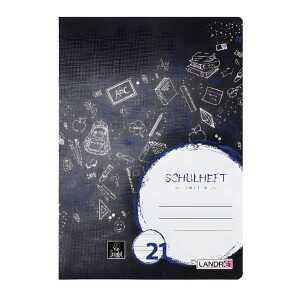 LANDRÉ Schulheft A4, 16 Blatt, 80 g/m², Lineatur 21 (liniert)