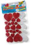 Moosgummi Glitter Sticker sort FOLIA 23791 Herzen 40ST