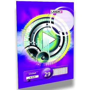 LANDRÉ Schulheft A4, 16 Blatt, 80 g/m², Lineatur 29