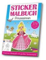 Mal und Stickerbuch A4 Prinzessinnen - ab 3 Jahren