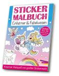 Mal und Stickerbuch A4 Einhörner und Fabelwesen - ab...