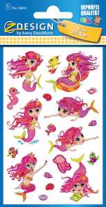 Kinder Sticker Glamour Meerjungfrau - glitzernd permanent 19 Sticker