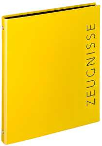 Zeugnisringbuch A4 gelb 4000225061134