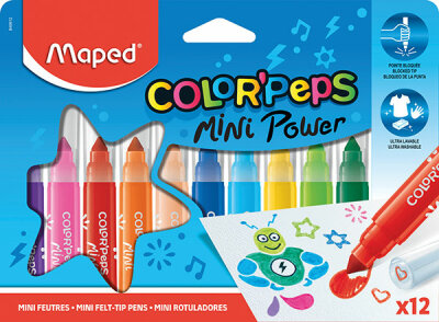 Filzstifte COLORPEP MINI Jumbo Format, 12er Pack - Malen; Kreativität; Kleinkinder; Anfänger