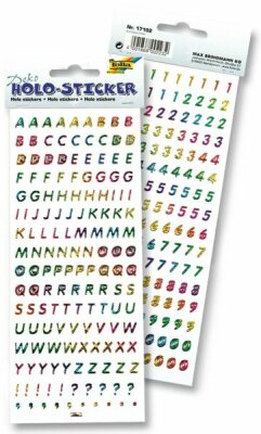 Holo Sticker Buchstaben u. Zahlen