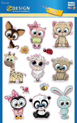 Zweckform KID BigSticker Glitter Tierbabies 1 Bogen