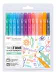 Tombow Doppelfasermaler TwinTone Pastell Colours, 12er...