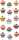 Handmade Stickers Glitzer 3D Muffin