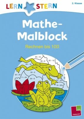 Lernstern Mathe-Malblock 2. Klasse Rechnen Bis 100 - 7-9 Jahre