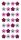 Dekorsticker Rhinestone- Glitterblüten,pink/silber