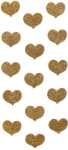 Handmade Stickers Goldene Glitzer Herzen