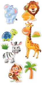 ROESSLER PAPIER Sticker Dschungeltiere