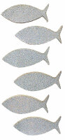 Sticker Glitter Fische Silber - Rössler