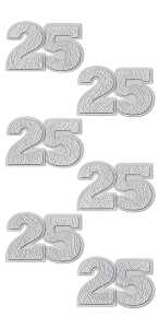 ROESSLER PAPIER Sticker 25, silber 3D