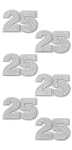 ROESSLER PAPIER Sticker 25, silber 3D