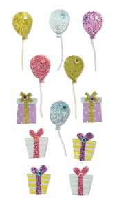 Handmade Sticker Luftballon und Geschenke