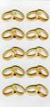 Sticker Goldene Ringe mit Rhinestone (9)