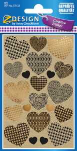 Creativ Sticker Papier Herzen 2 Bögen - geprüfte Qualität, Z-Design