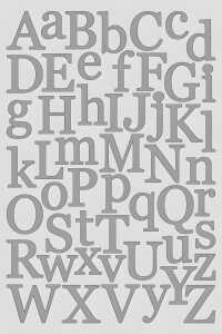 ROESSLER PAPIER Sticker Alphabet silber