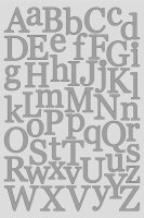 Sticker Alphabet silber